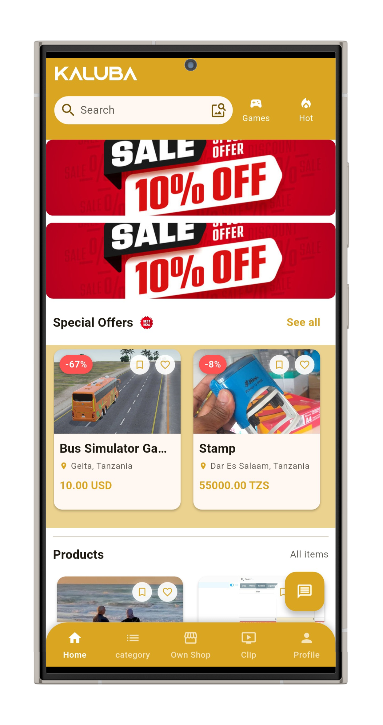 Kaluba App Screenshot